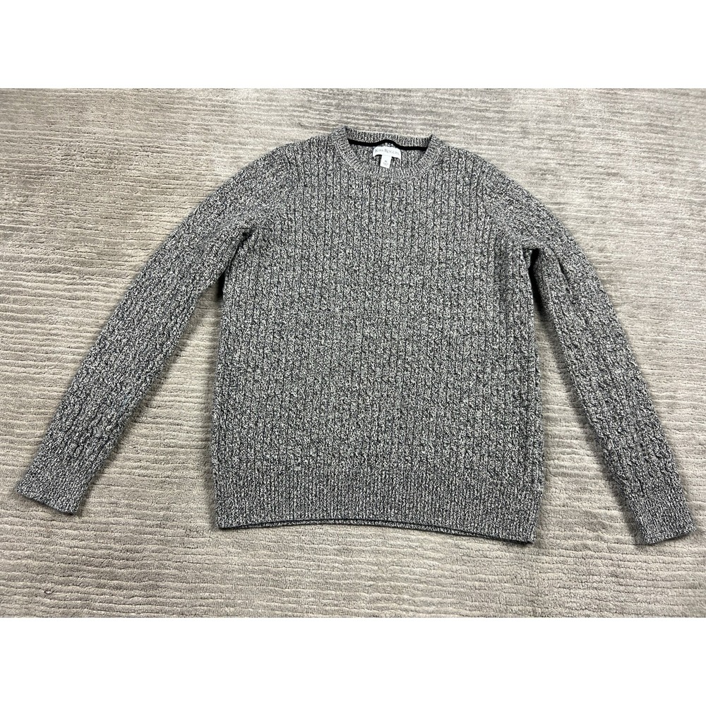 Kim Rogers Sweater Womens XL Gray Stretch Long Sleeve 100% Cotton Preppy Casual